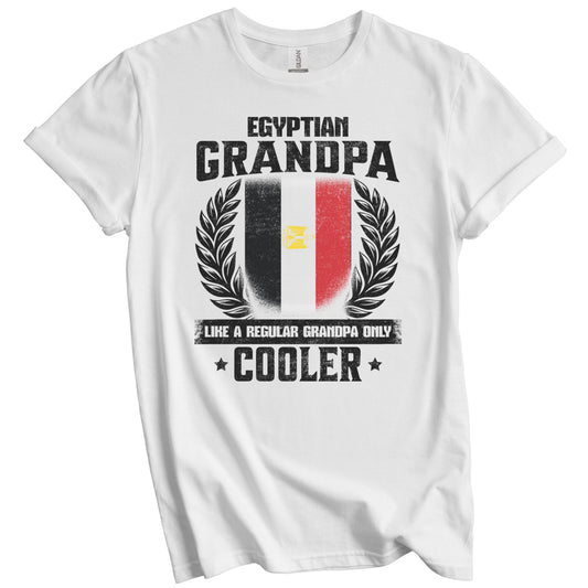 Egyptian Grandpa Funny Egypt Flag Grandfather Grandparents Day T-Shirt - Egyptian Grandpa Like A Regular Grandpa Only Cooler