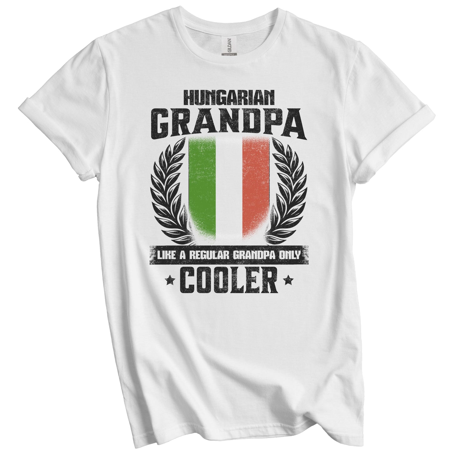 Hungarian Grandpa Funny Hungary Flag Grandfather Grandparents Day T-Shirt - Hungarian Grandpa Like A Regular Grandpa Only Cooler