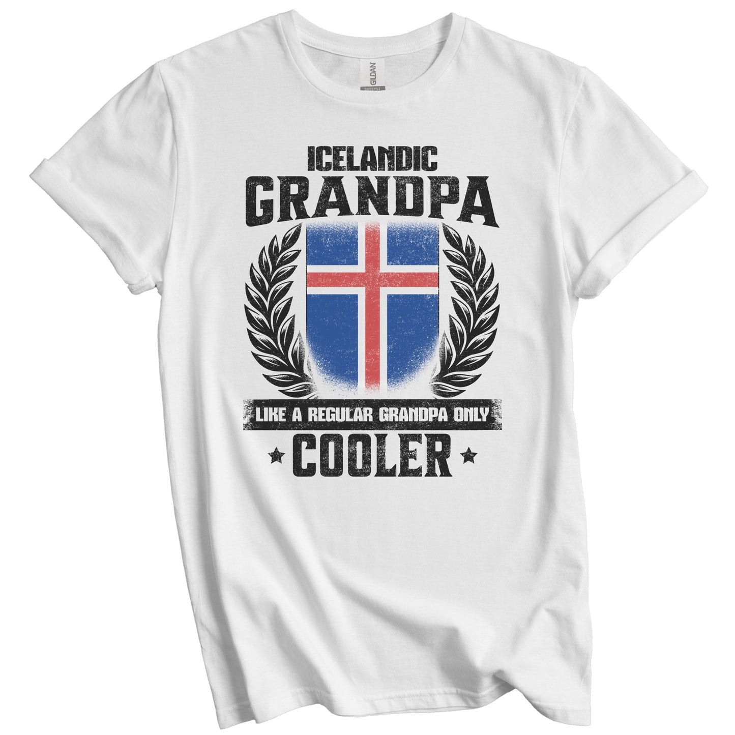 Icelandic Grandpa Funny Iceland Flag Grandfather Grandparents Day T-Shirt - Icelandic Grandpa Like A Regular Grandpa Only Cooler