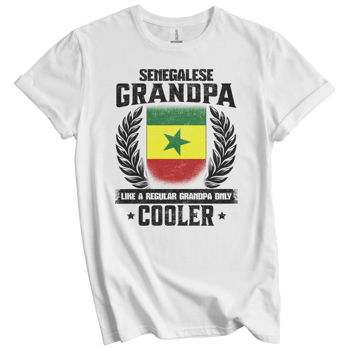 Senegalese Grandpa Funny Senegal Flag Grandfather Grandparents Day T-Shirt - Senegalese Grandpa Like A Regular Grandpa Only Cooler