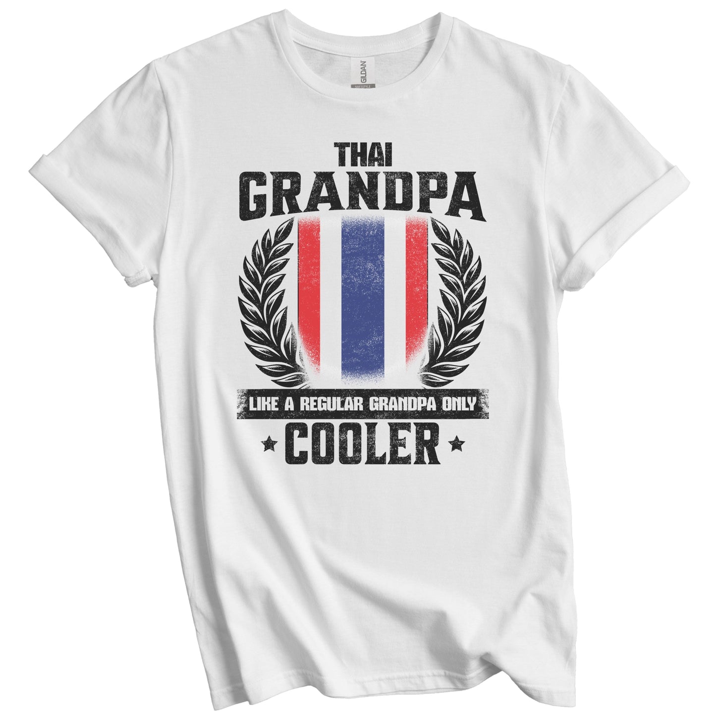 Thai Grandpa Funny Thailand Flag Grandfather Grandparents Day T-Shirt - Thai Grandpa Like A Regular Grandpa Only Cooler