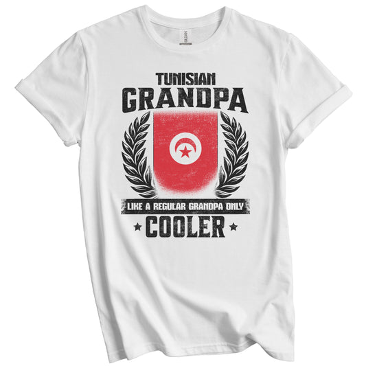 Tunisian Grandpa Funny Tunisia Flag Grandfather Grandparents Day T-Shirt - Tunisian Grandpa Like A Regular Grandpa Only Cooler