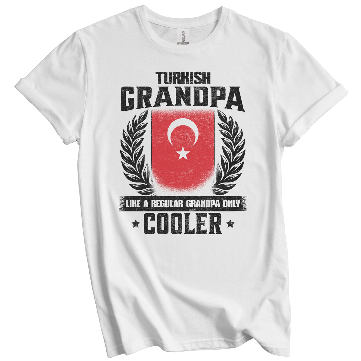 Turkish Grandpa Funny Turkey Flag Grandfather Grandparents Day T-Shirt - Turkish Grandpa Like A Regular Grandpa Only Cooler
