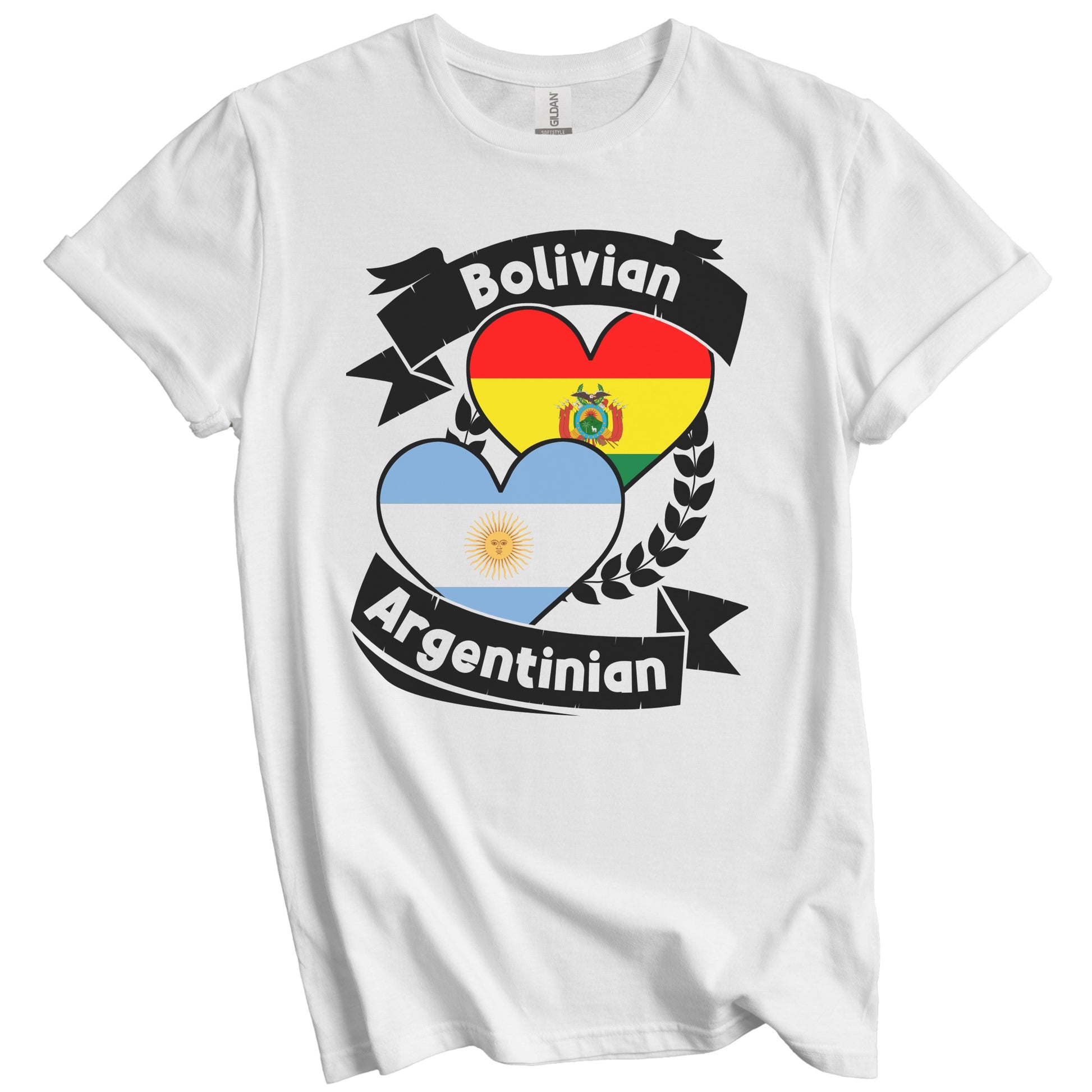 Bolivian Argentinian Heart Flags Bolivia Argentina T-Shirt