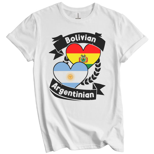 Bolivian Argentinian Heart Flags Bolivia Argentina T-Shirt