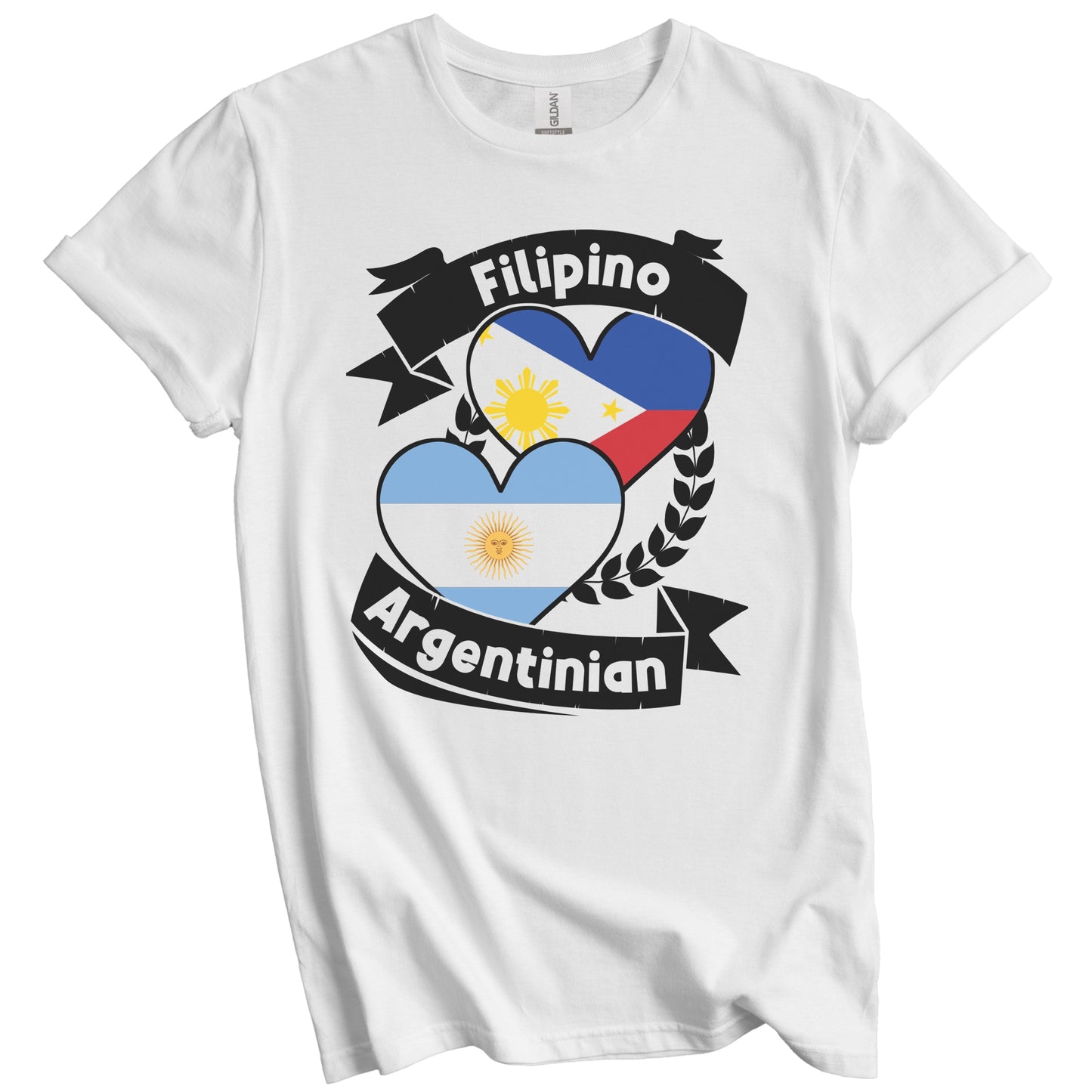 Filipino Argentinian Heart Flags Philippines Argentina T-Shirt