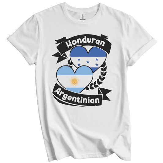 Honduran Argentinian Heart Flags Honduras Argentina T-Shirt
