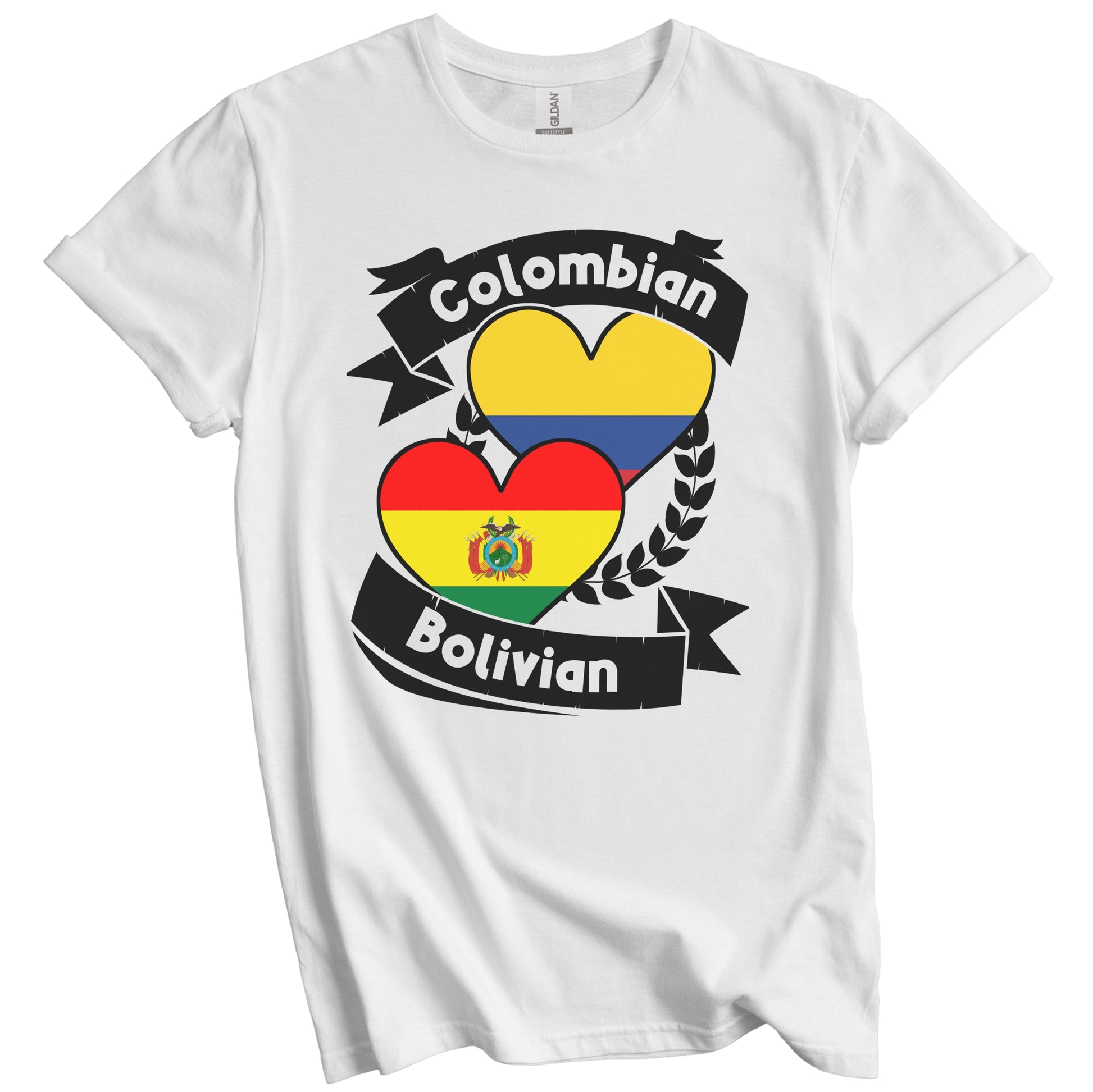 Colombian Bolivian Heart Flags Colombia Bolivia T-Shirt