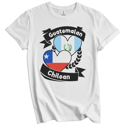 Guatemalan Chilean Heart Flags Guatemala Chile T-Shirt