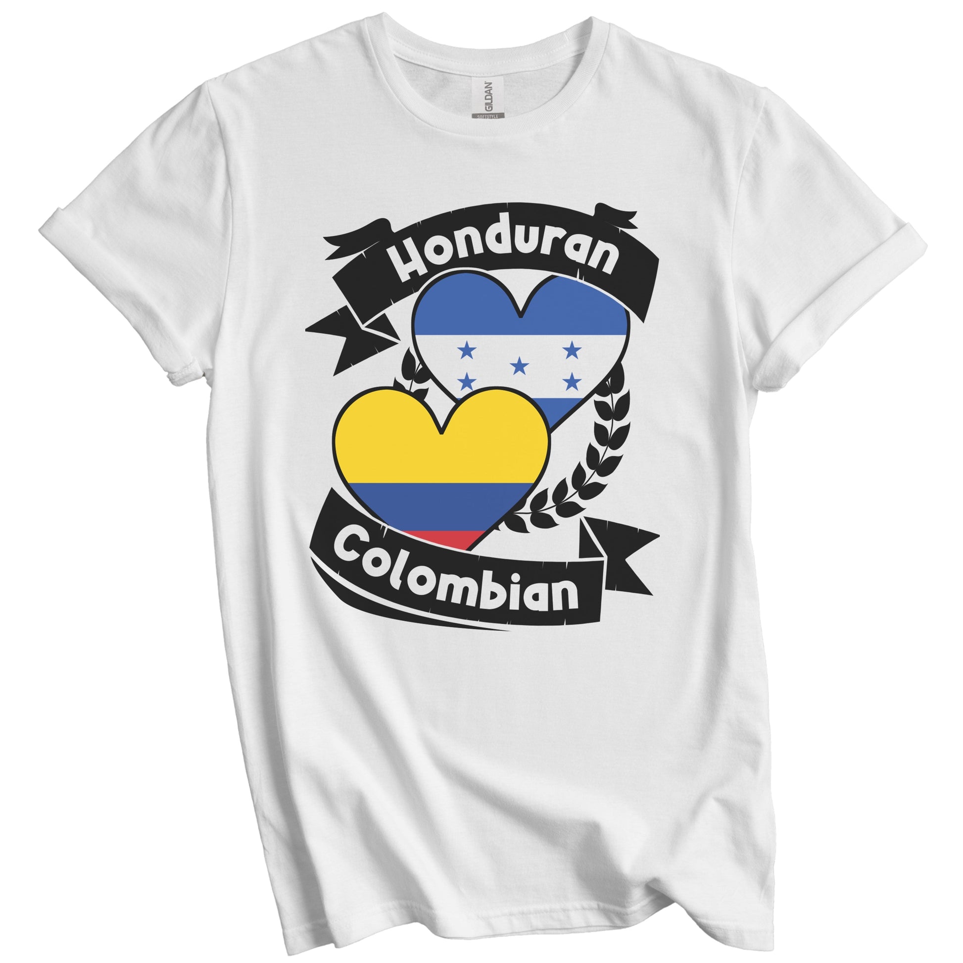 Honduran Colombian Heart Flags Honduras Colombia T-Shirt