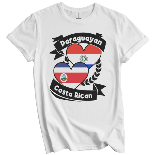 Paraguayan Costa Rican Heart Flags Paraguay Costa Rica T-Shirt