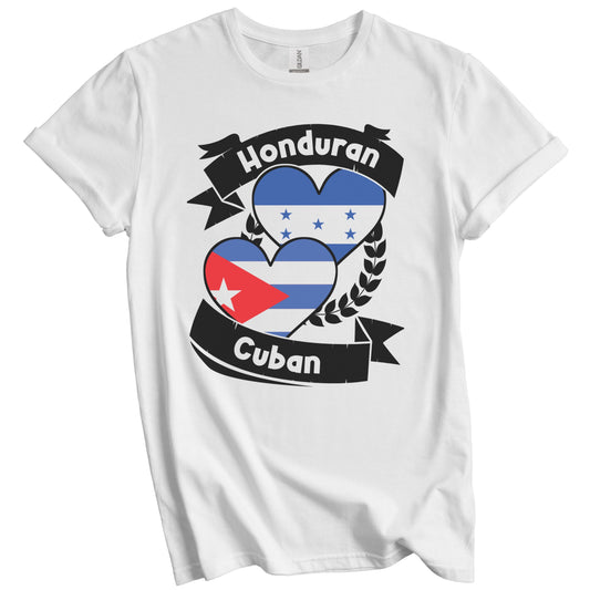 Honduran Cuban Heart Flags Honduras Cuba T-Shirt