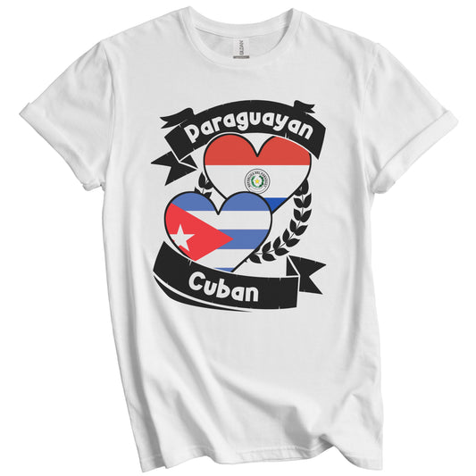 Paraguayan Cuban Heart Flags Paraguay Cuba T-Shirt