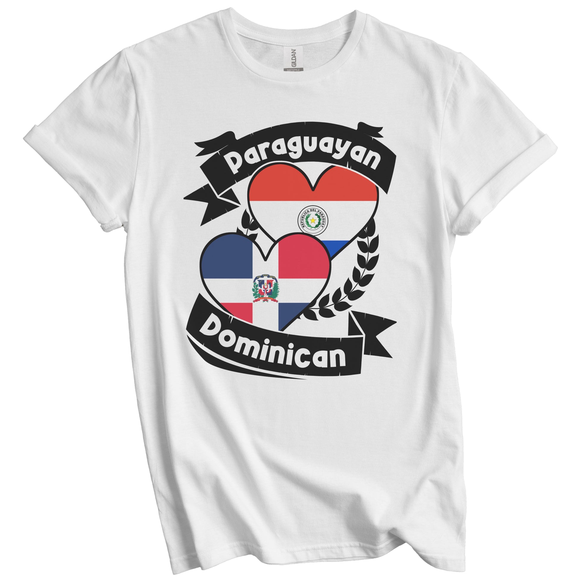 Paraguayan Dominican Heart Flags Paraguay Dominican Republic T-Shirt