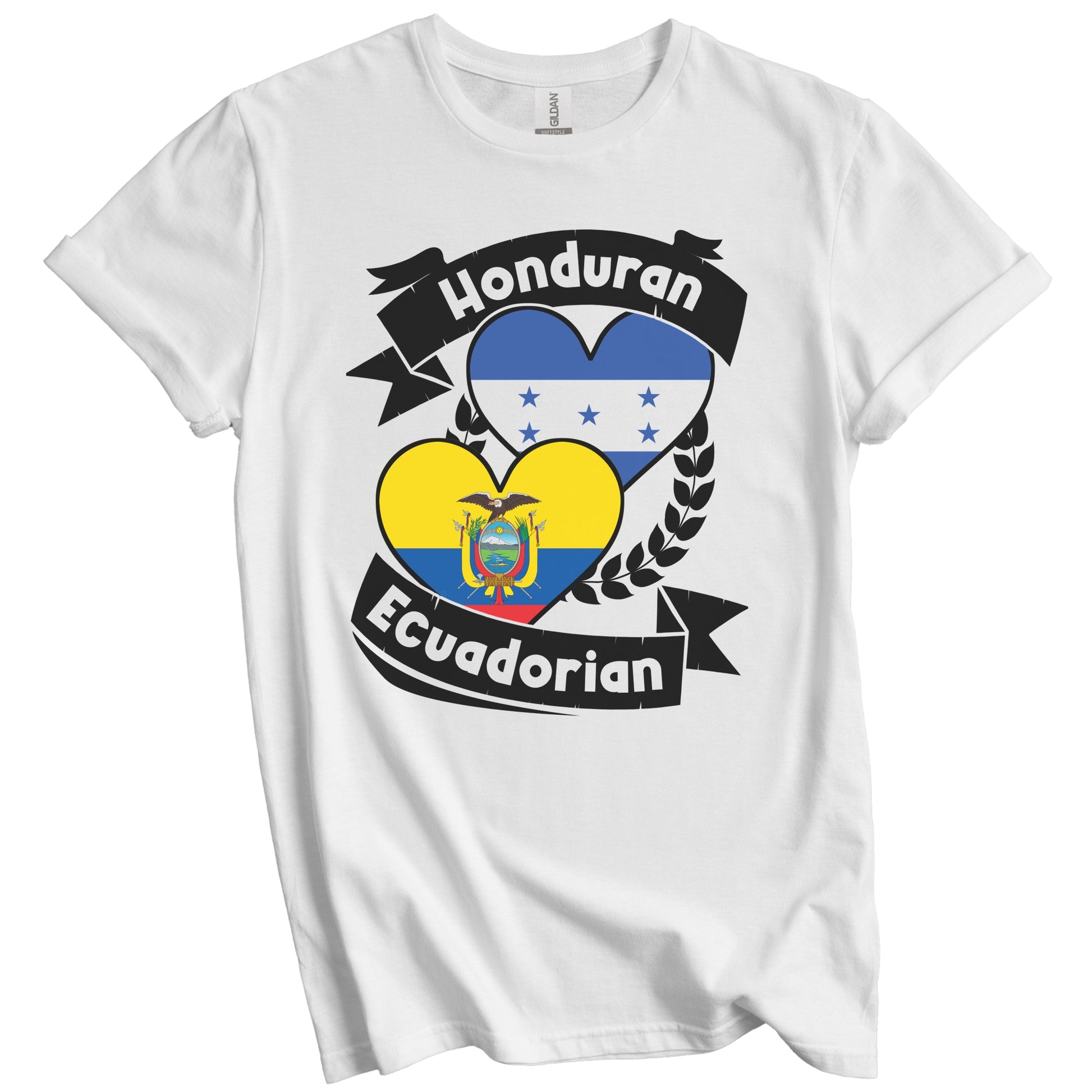 Honduran Ecuadorian Heart Flags Honduras Ecuador T-Shirt