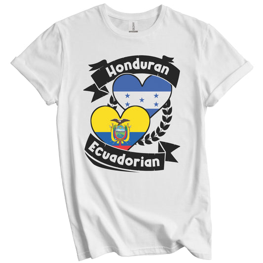 Honduran Ecuadorian Heart Flags Honduras Ecuador T-Shirt