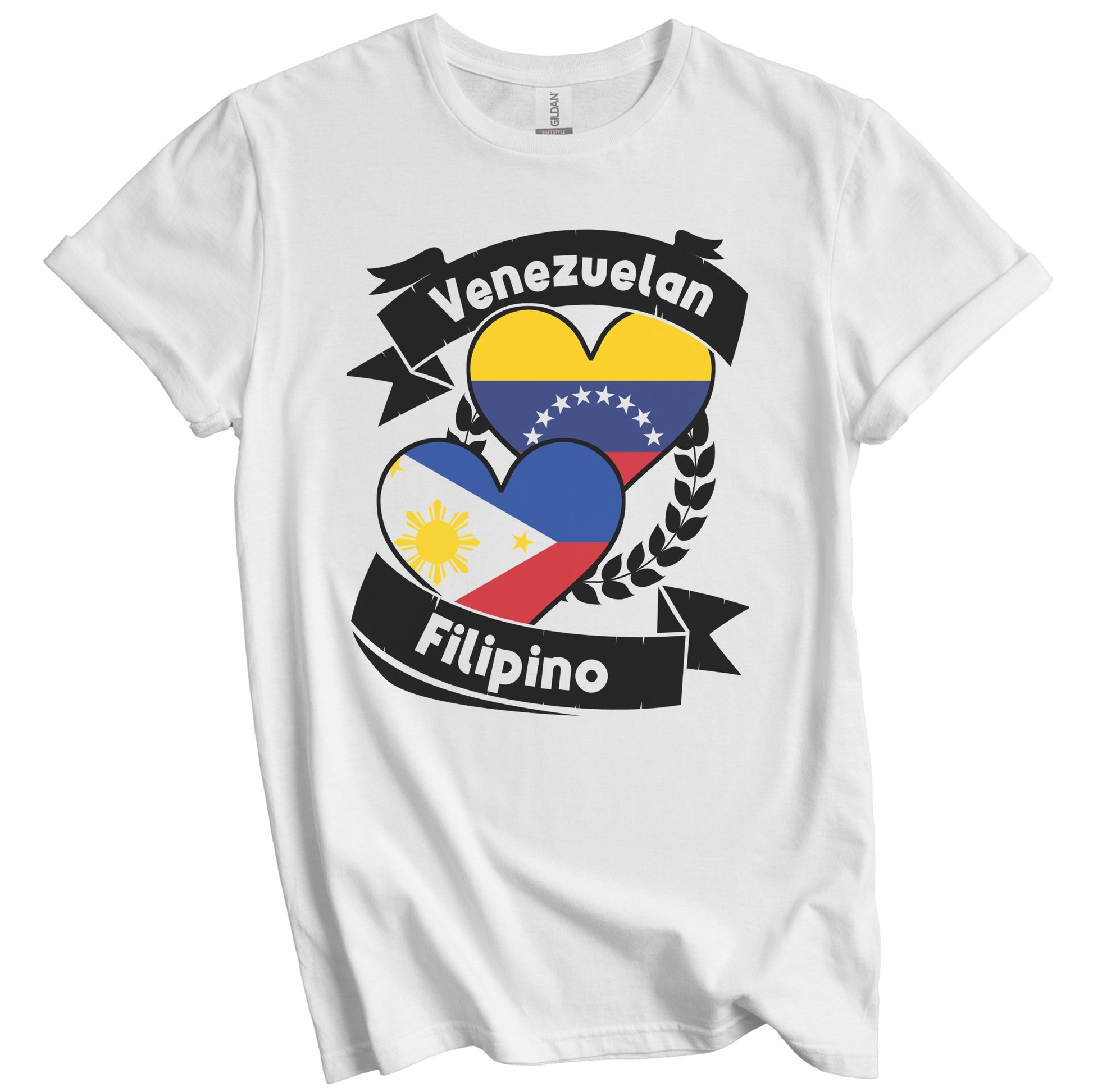Venezuelan Filipino Heart Flags Venezuela Philippines T-Shirt
