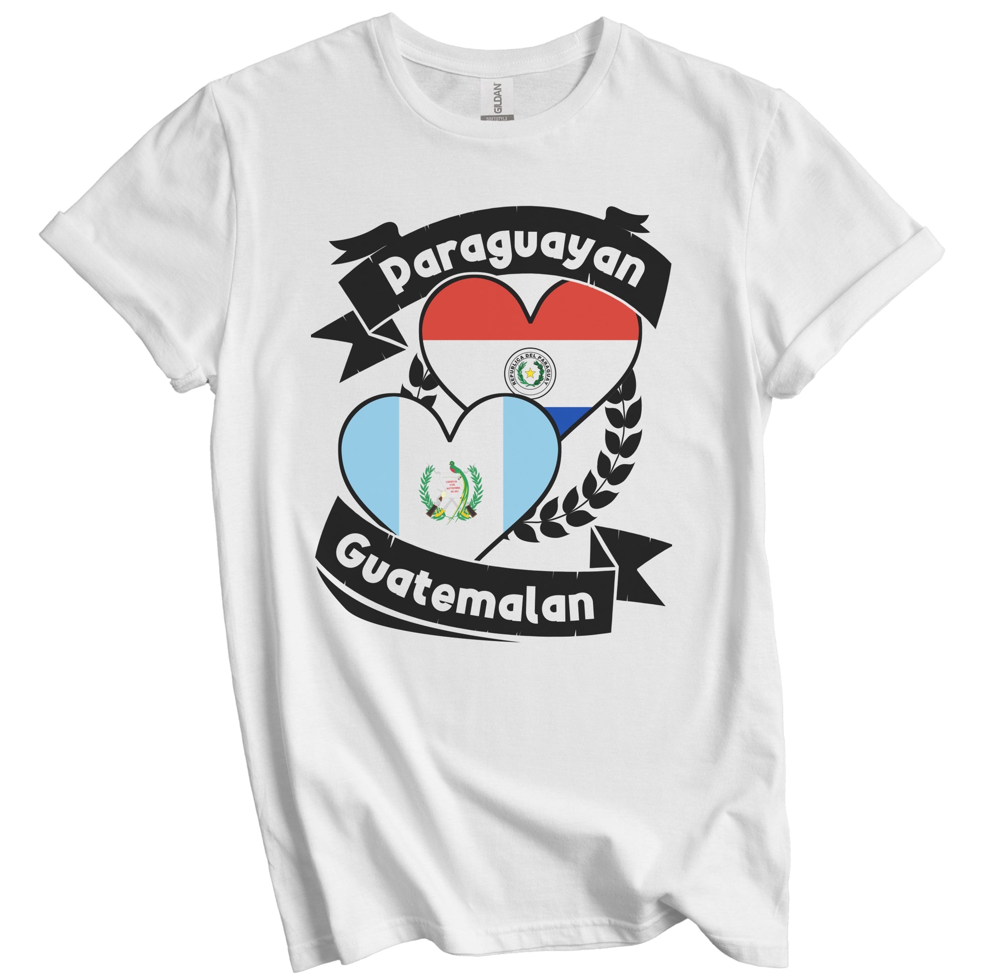 Paraguayan Guatemalan Heart Flags Paraguay Guatemala T-Shirt