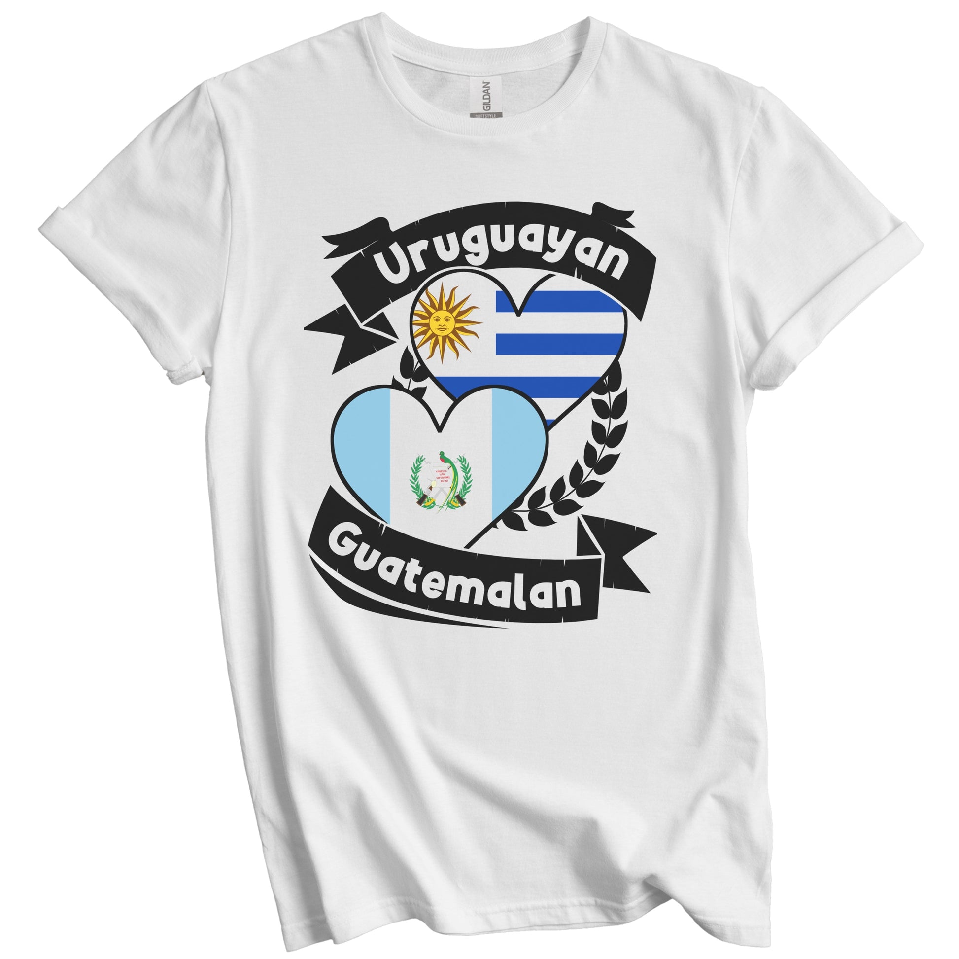 Uruguayan Guatemalan Heart Flags Uruguay Guatemala T-Shirt