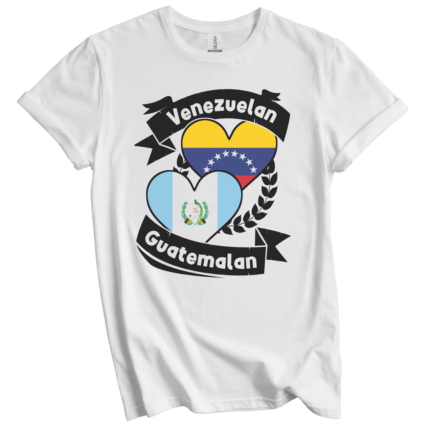 Venezuelan Guatemalan Heart Flags Venezuela Guatemala T-Shirt