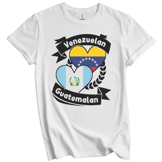 Venezuelan Guatemalan Heart Flags Venezuela Guatemala T-Shirt