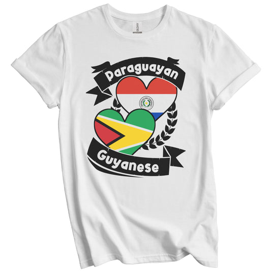 Paraguayan Guyanese Heart Flags Paraguay Guyana T-Shirt