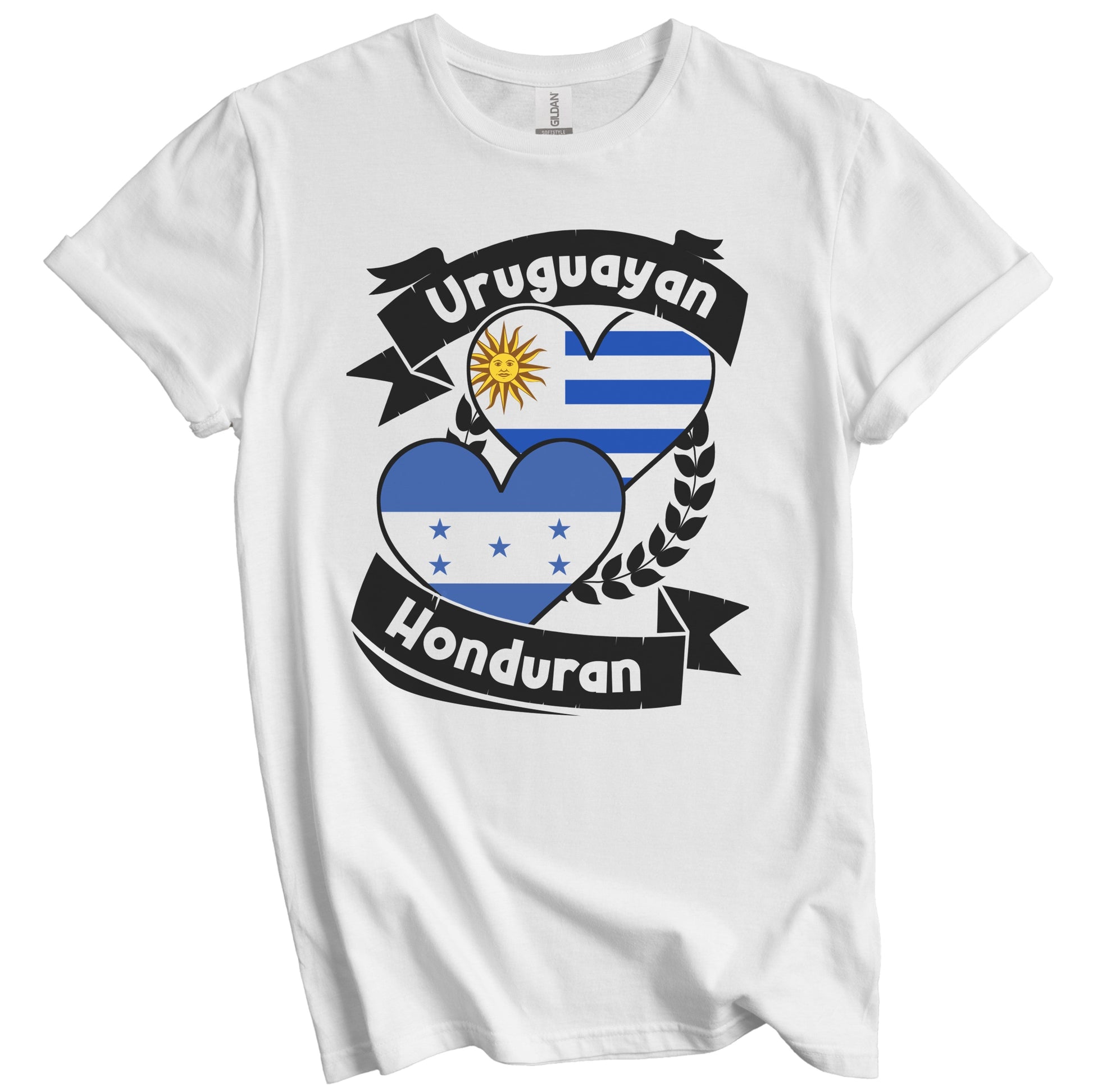 Uruguayan Honduran Heart Flags Uruguay Honduras T-Shirt