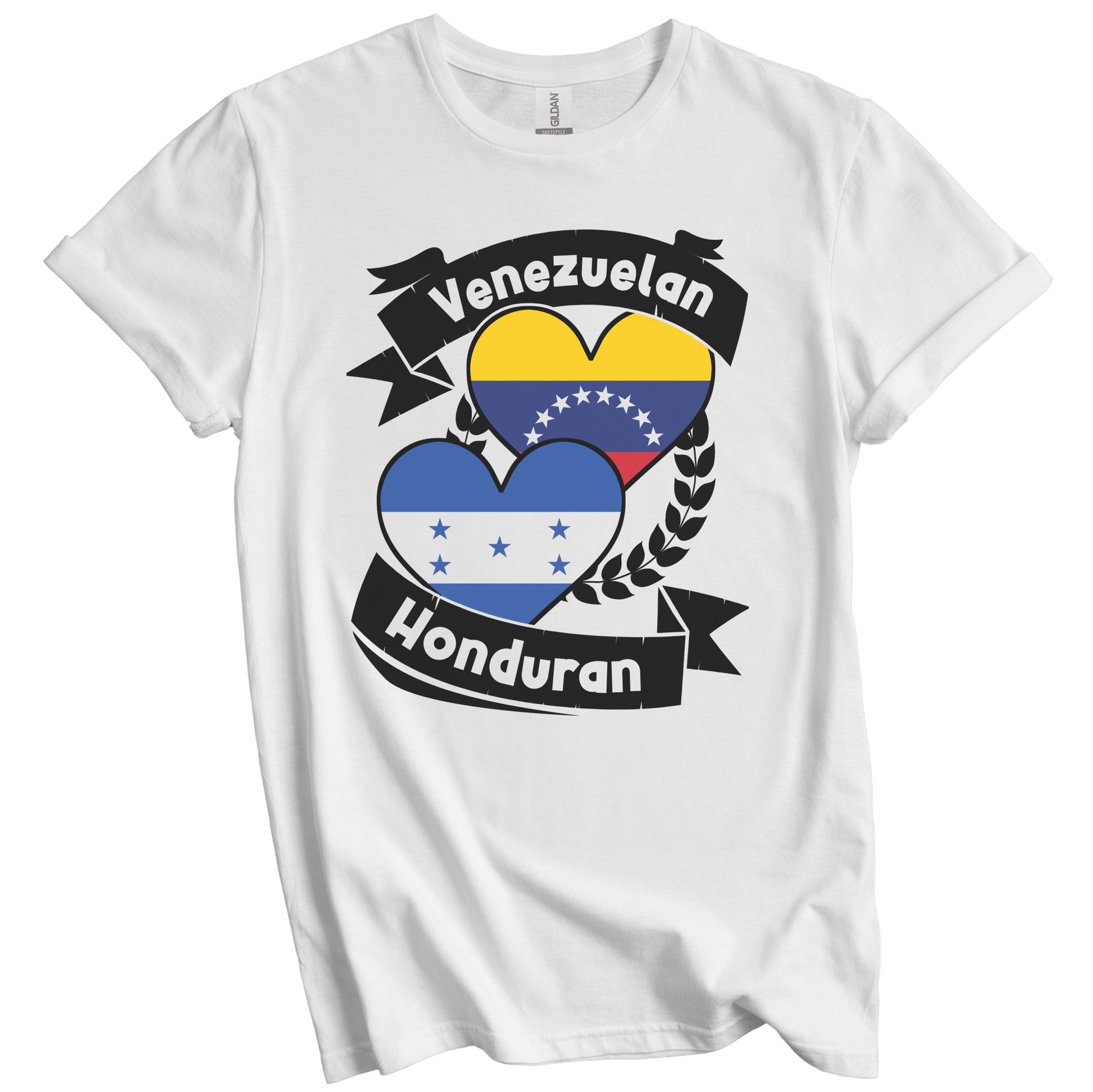 Venezuelan Honduran Heart Flags Venezuela Honduras T-Shirt