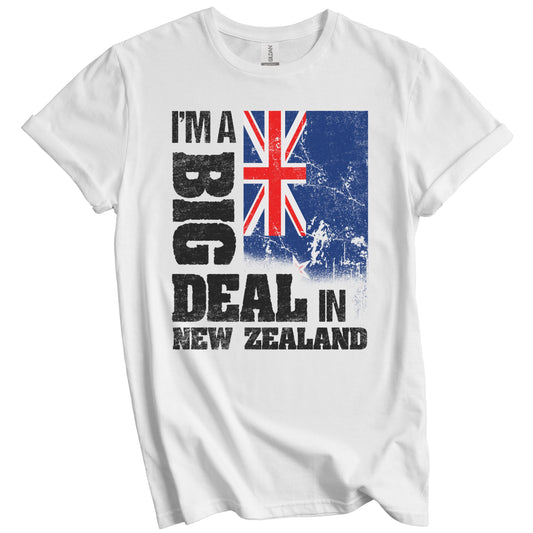 I'm A Big Deal In New Zealand Funny Kiwi Flag T-Shirt