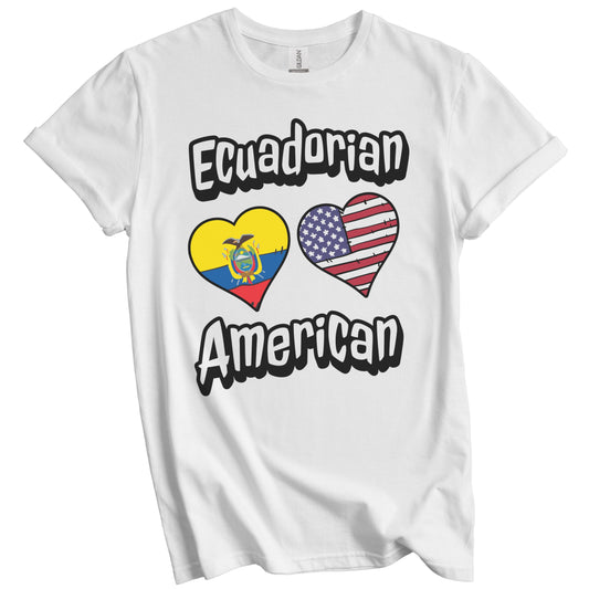 Ecuadorian American Flag Hearts Combo Ecuador T-Shirt