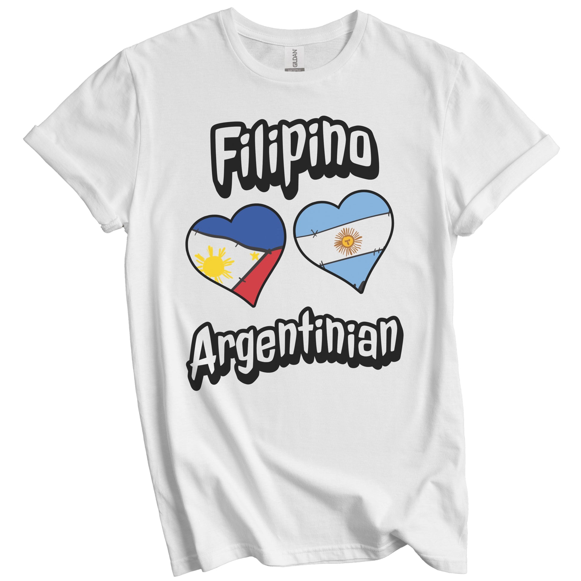 Filipino Argentinian Flag Heart Combo Philippines Argentina T-Shirt