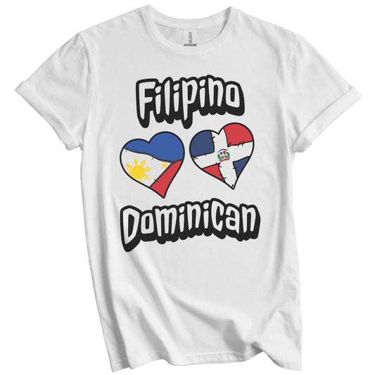 Filipino Dominican Hearts Philippines Dominican Republic T-Shirt
