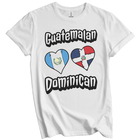Guatemalan Dominican Hearts Guatemala Dominican Republic T-Shirt