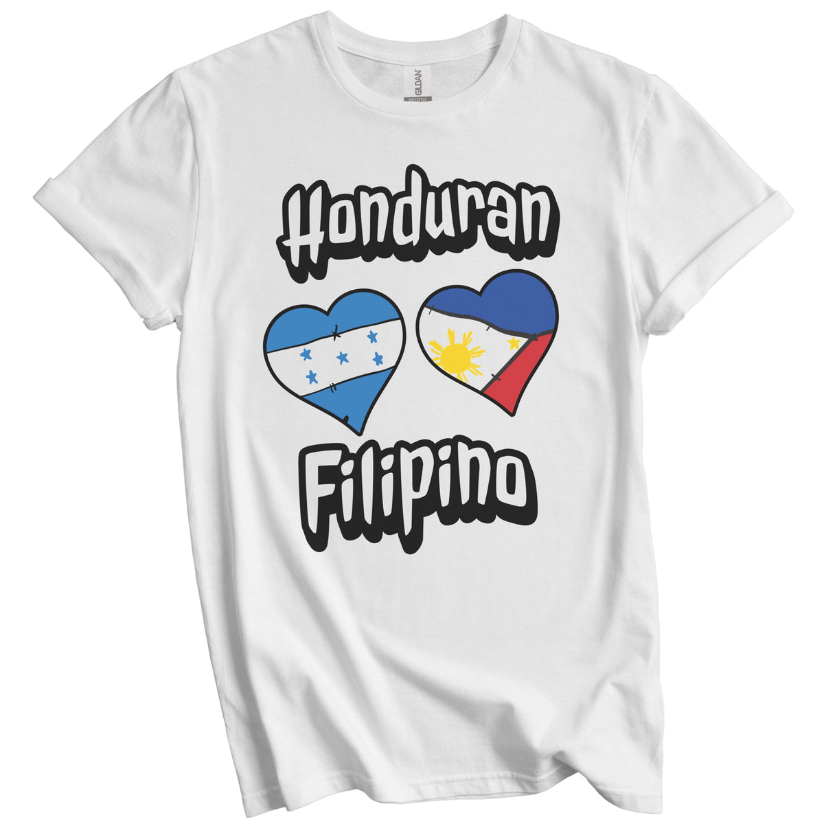 Honduran Filipino Flag Heart Combo Honduras Philippines T-Shirt