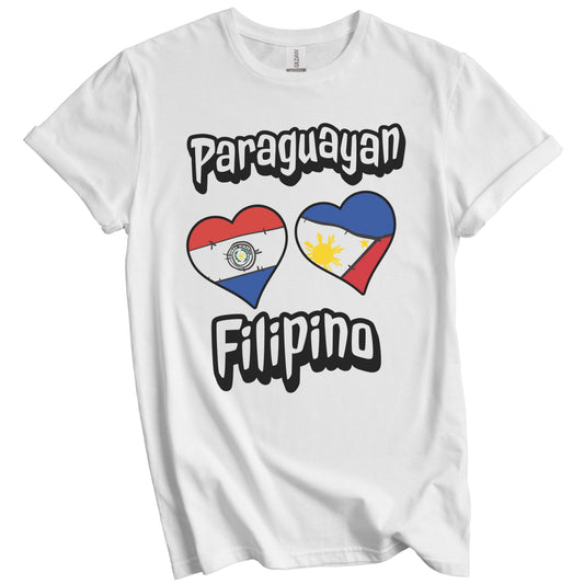 Paraguayan Filipino Flag Heart Combo Paraguay Philippines T-Shirt