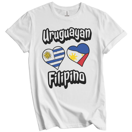 Uruguayan Filipino Flag Heart Combo Uruguay Philippines T-Shirt