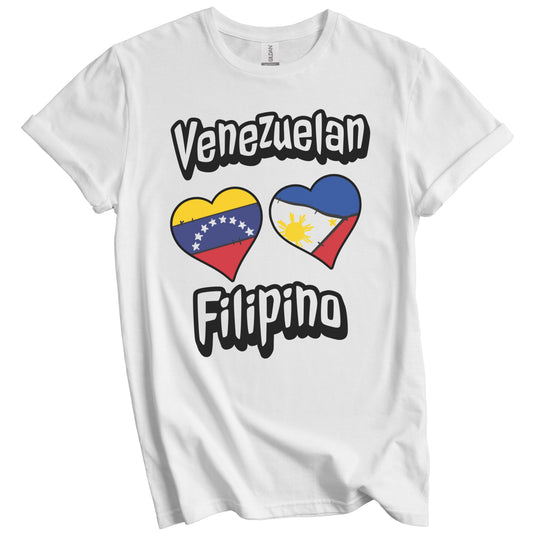 Venezuelan Filipino Flag Heart Combo Venezuela Philippines T-Shirt