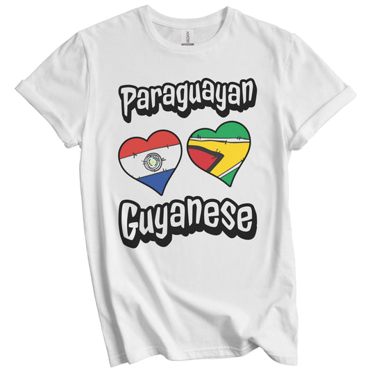 Paraguayan Guyanese Flag Heart Combo Paraguay Guyana T-Shirt
