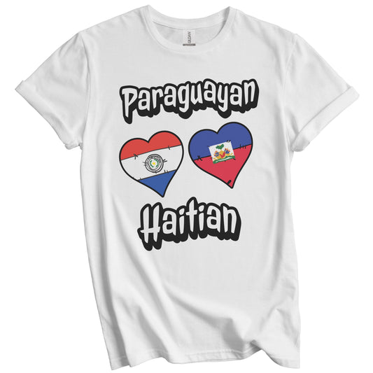 Paraguayan Haitian Flag Heart Combo Paraguay Haiti T-Shirt