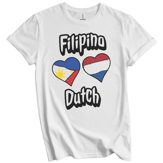 Filipino Dutch Flag Heart Combo Philippines Netherlands T-Shirt