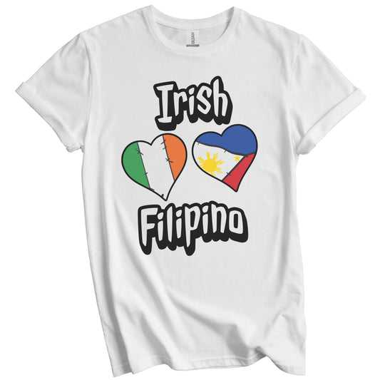 Irish Filipino Flag Heart Combo Ireland Philippines T-Shirt