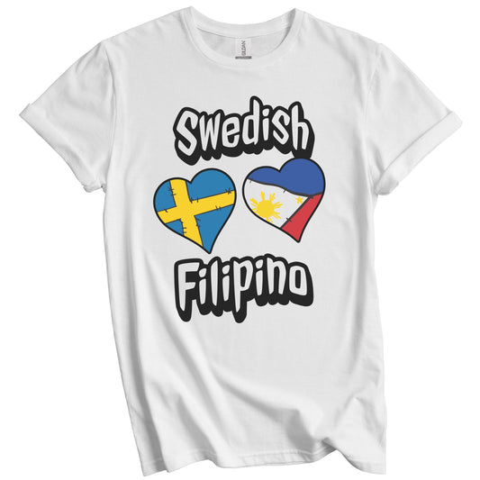 Swedish Filipino Flag Heart Combo Sweden Philippines T-Shirt