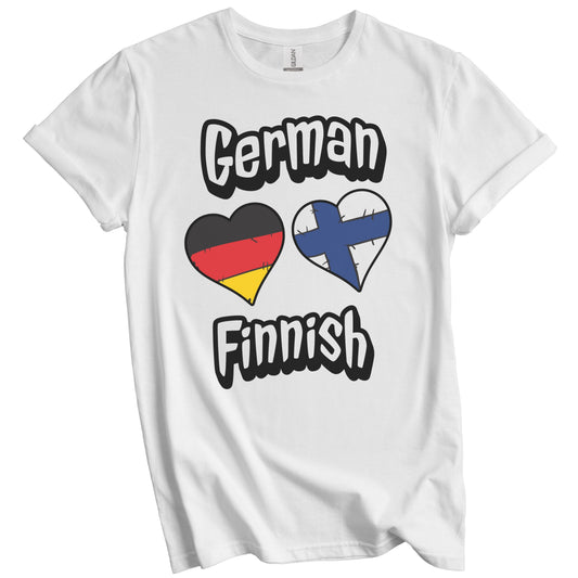 German Finnish Flag Heart Combo Germany Finland T-Shirt