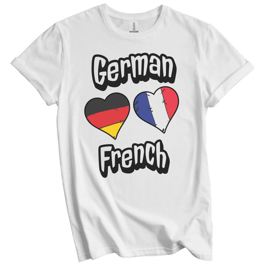 German French Flag Heart Combo Germany France T-Shirt