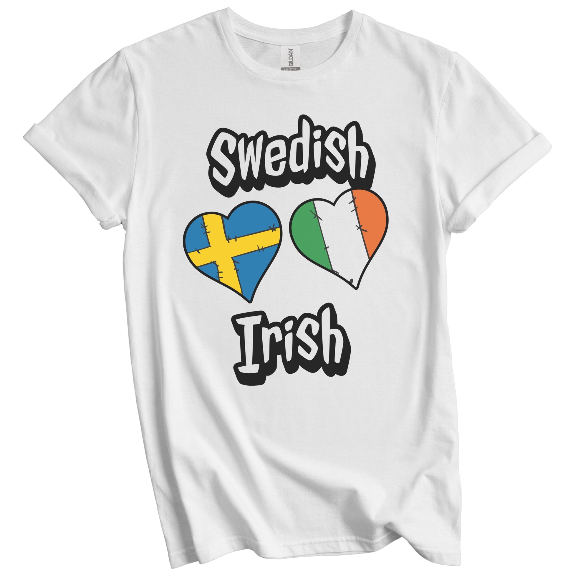 Swedish Irish Flag Heart Combo Sweden Ireland T-Shirt