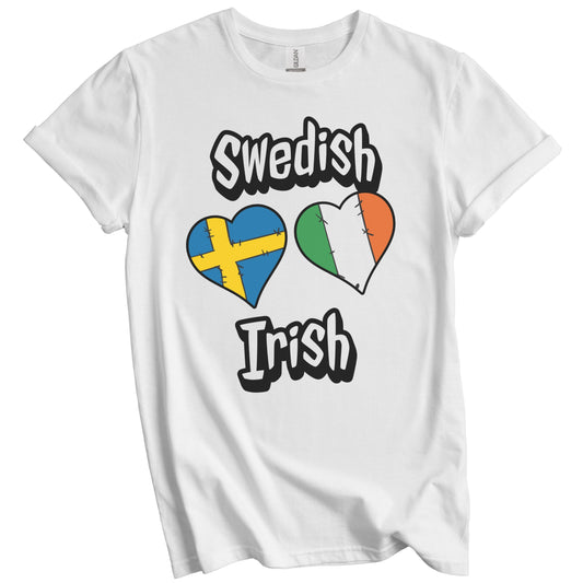 Swedish Irish Flag Heart Combo Sweden Ireland T-Shirt