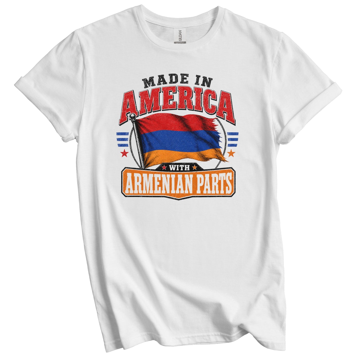 Made In America With Armenian Parts Armenia Flag T-Shirt