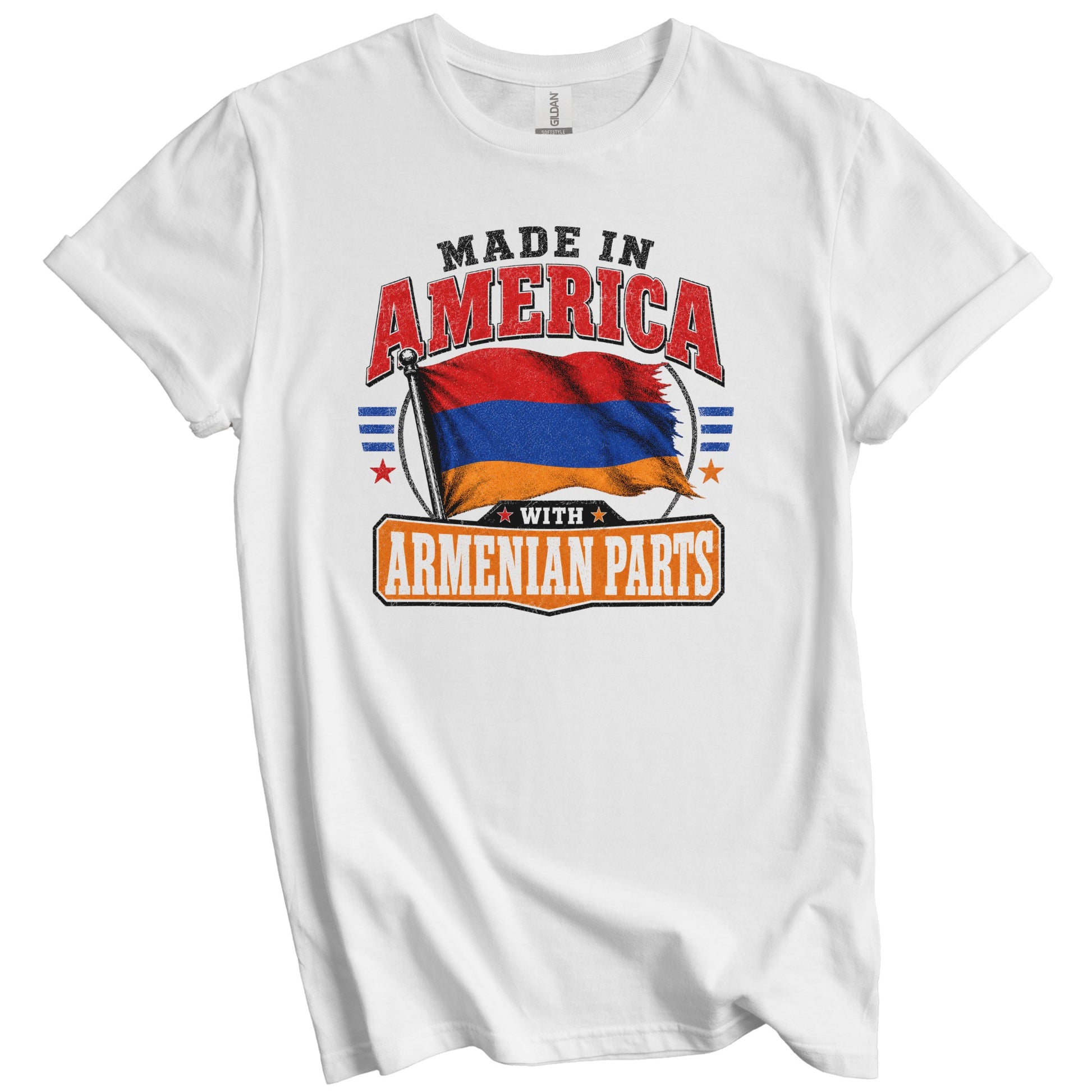 Made In America With Armenian Parts Armenia Flag T-Shirt
