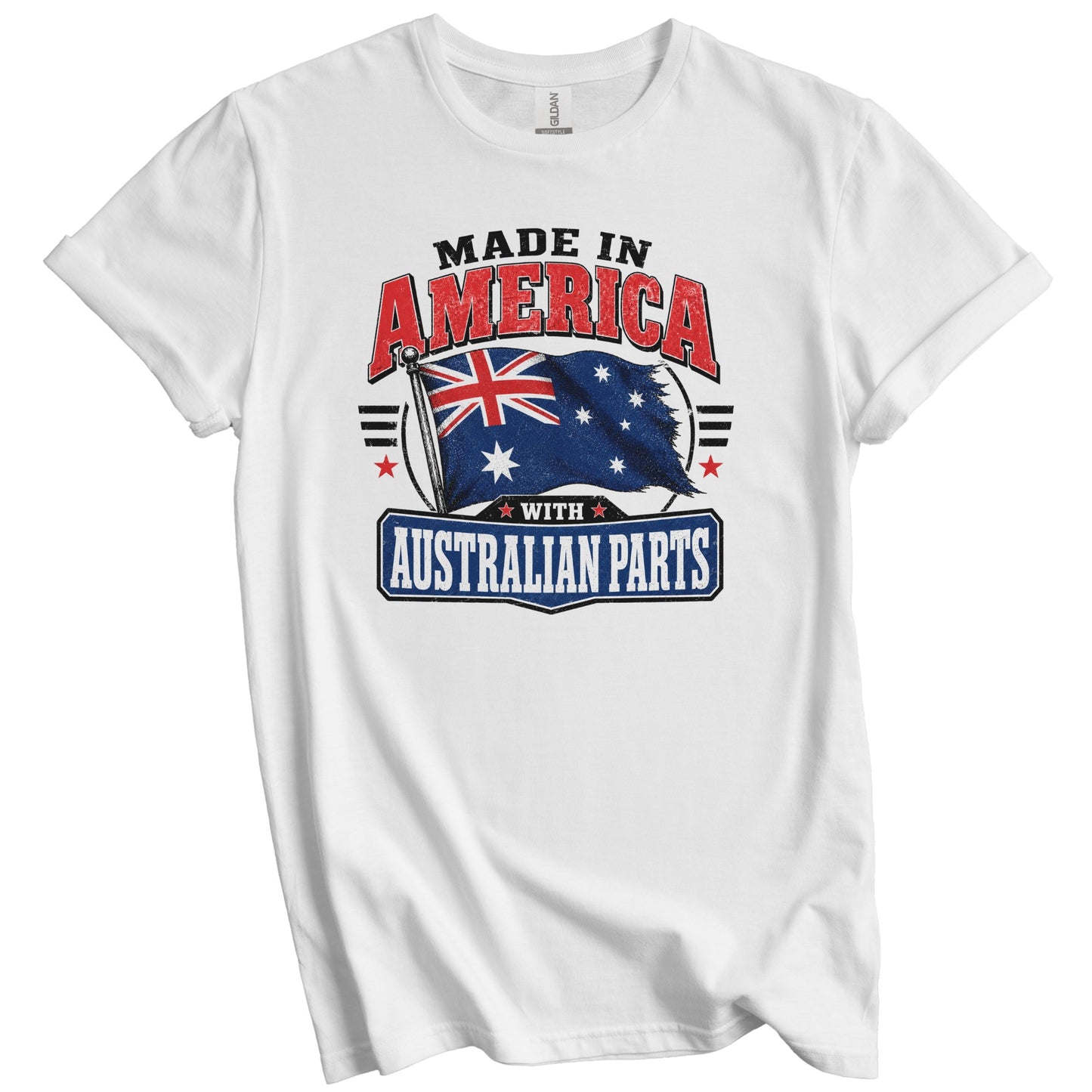 Made In America With Australian Parts Australia Flag T-Shirt