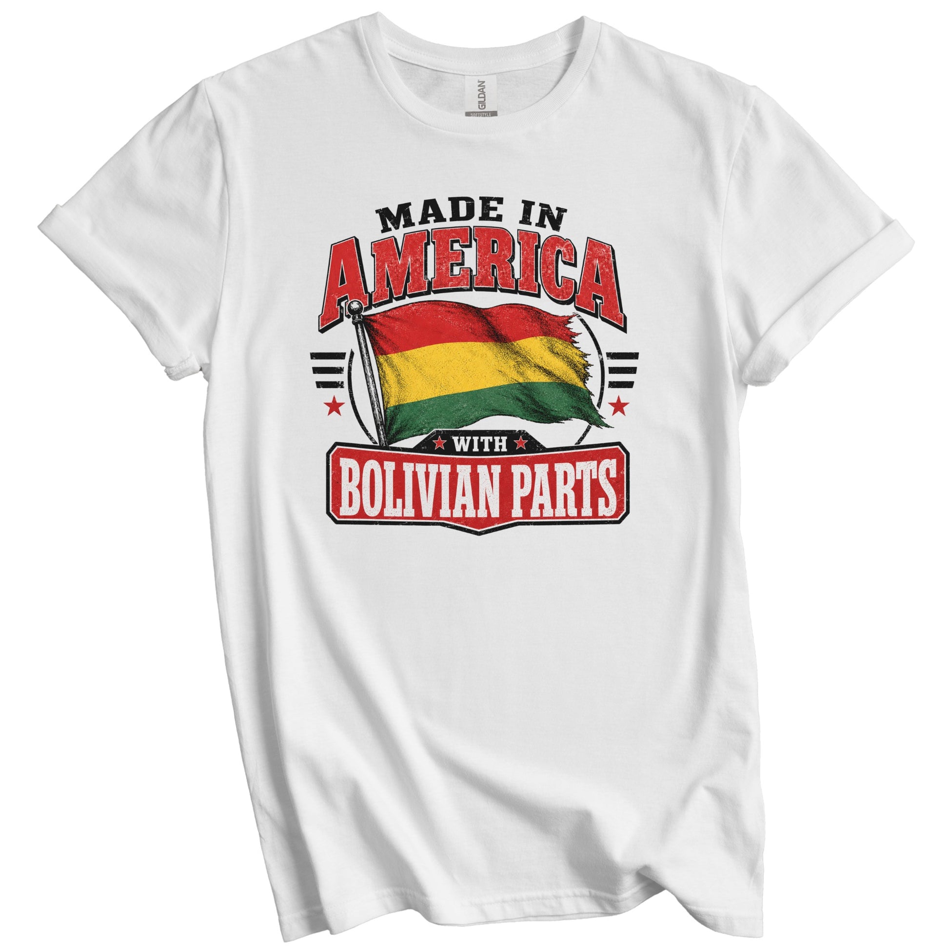 Made In America With Bolivian Parts Bolivia Flag T-Shirt